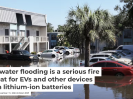 Flooded cars in Clearwater, Fla., after the arrival of Hurricane Milton on Oct. 10, 2024. Spencer Platt/Getty Images